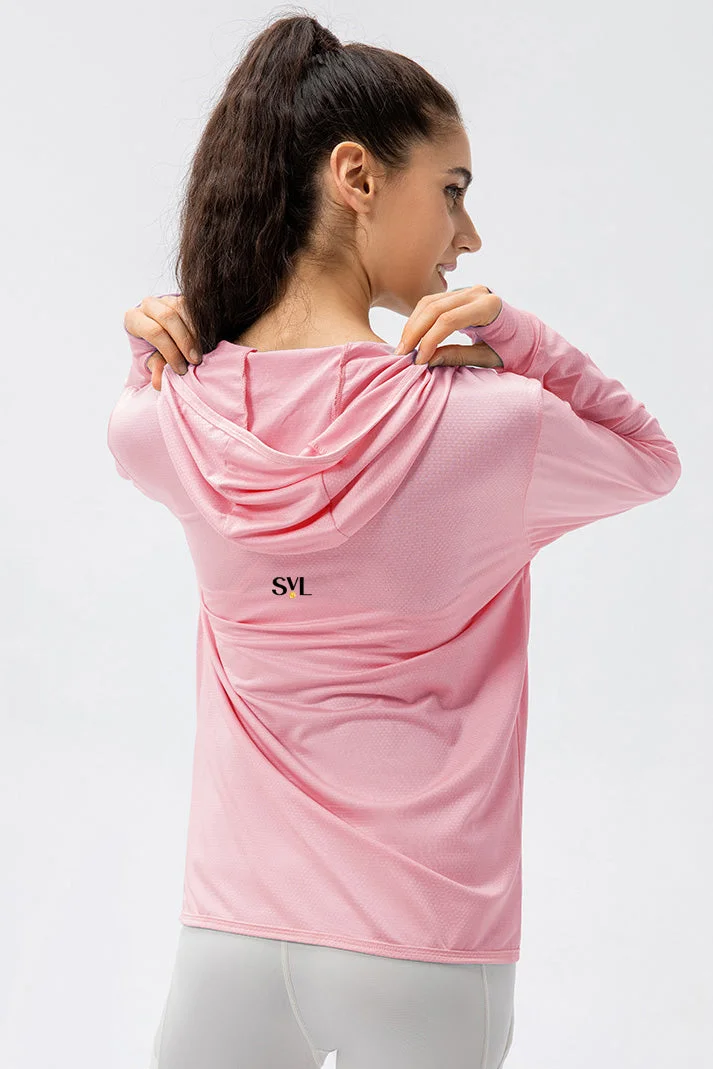 Svl Pink Maya Women's Sports Lightweight Jacket with SPF 50 Sun Protection for Women | Best Price UAE